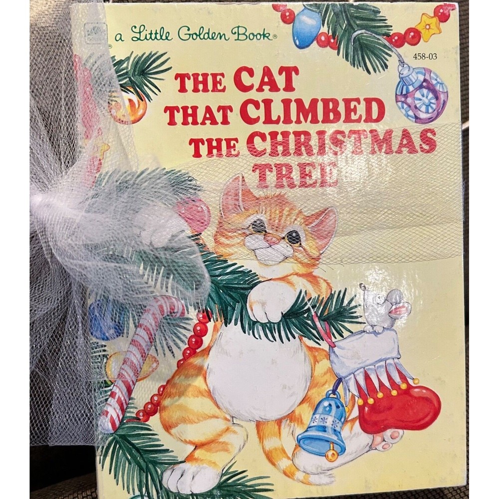 The Cat That Climbed the Christmas Tree Golden Book Junk Journal